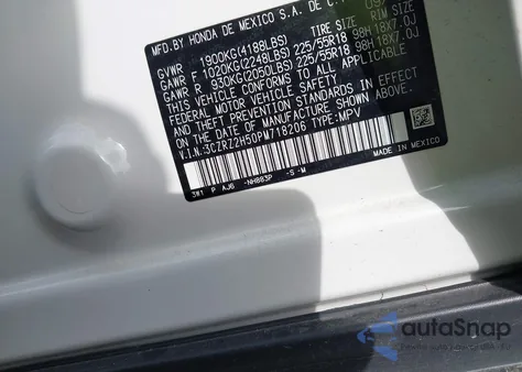 2023 Honda Hr-V Awd Sport z USA, uszkodzony, nr VIN 3CZRZ2H50PM718206